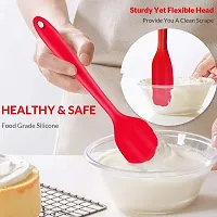 Baskety Silicone Spatula Set, 5 PCS Heat Resistant Rubber Spatulas Utensils for Nonstick Cookware Baking Cooking Mixing, Seamless & Flexible, Dishwasher Safe Red-thumb2