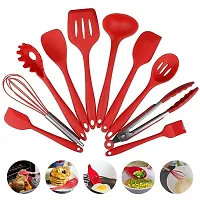 Ramkuwar 5-Piece Silicone Spatula Set - Heat Resistant Non Stick Rubber Spatulas for Cooking, Baking, and Mixing - FDA Certification for Silicone raw Material and BPA Free Pro-Grade Silicone (Red)-thumb1