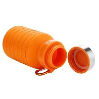 Ramkuwar Collapsible Water Bottle, Reuseable BPA Free Silicone Foldable Water Bottles for Travel Gym Camping Hiking, Portable Leak Proof Sports Water Bottle with Carabiner-thumb2