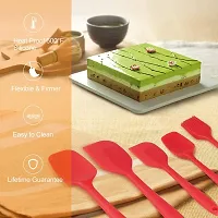 Ramkuwar with device of R Silicone Spatulas Set 446 Degree F Heat-Resistant Rubber Baking Spoons/Brush Seamless One-Piece Design Nonstick Dishwasher Safe Kitchen Utensil Set (Red) 5 Pieces-thumb2