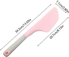 Ramkuwar Omelette Spatula Silicone Crepe Spatula Non Stick Omelet Turner Mini Spatula for Cooking Crepe Egg Pizza Pancake LightPink 2 Pack-thumb1