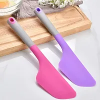 Baskety Silicone Spatula - Heat Resistant Multifunctional Kitchen Baking Tool Cake Cream Butter Knife for Cake Kitchen Accessories Tools, Dark Pink Pack of 1-thumb2