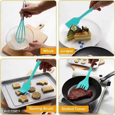 Ramkuwar with device of R 5 Piece Silicone Baking Utensils Kitchen Set (Blue) - 5 Piece-thumb3