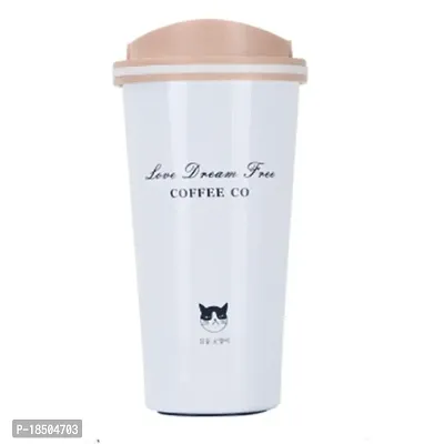 Ramkuwar Insulated Coffee Mug with Lid Double Wall Insulated Stainless Steel Mug for Coffee and Tea Hot and Cold Coffee Tumbler Durable Coffee Mug with Lid for Home and Office White 550 ml-thumb0