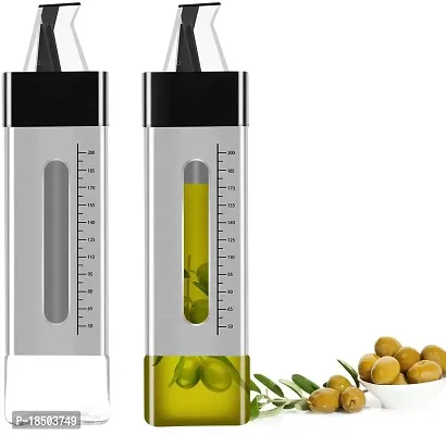 Baskety Olive Oil Dispenser Bottle for Kitchen,Oil and Vinegar Dispenser,Auto Flip Condiment Cooking Oil Container with Automatic CapStopper, 260ml (2)