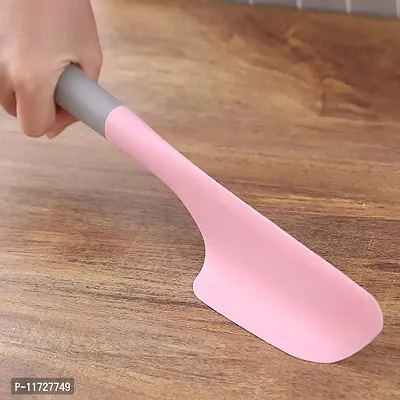 Baskety Silicone Spatula - Heat Resistant Multifunctional Kitchen Baking Tool Cake Cream Butter Knife for Cake Kitchen Accessories Tools, Dark Pink Pack of 1-thumb5