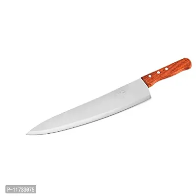 Ramkuwar Sharp Chopping Knife with Stainless Steel Blade Chef Cooking Knife with Wooden Handle-thumb0