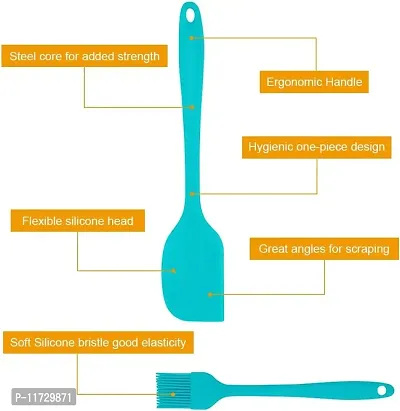 Ramkuwar with device of R 5 Piece Silicone Baking Utensils Kitchen Set (Blue) - 5 Piece-thumb5