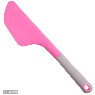 Baskety Silicone Spatula - Heat Resistant Multifunctional Kitchen Baking Tool Cake Cream Butter Knife for Cake Kitchen Accessories Tools, Dark Pink Pack of 1-thumb0