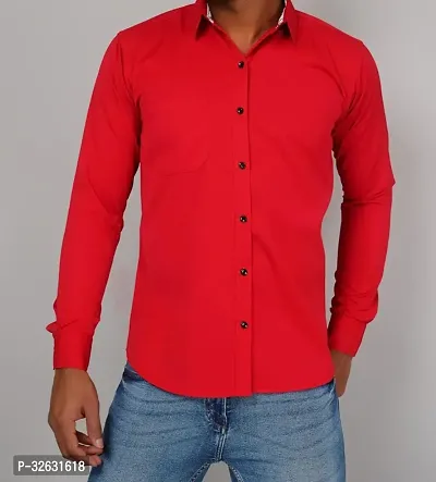 Fabulous Polyester Solid Long Sleeves Casual Shirts For Men-thumb0