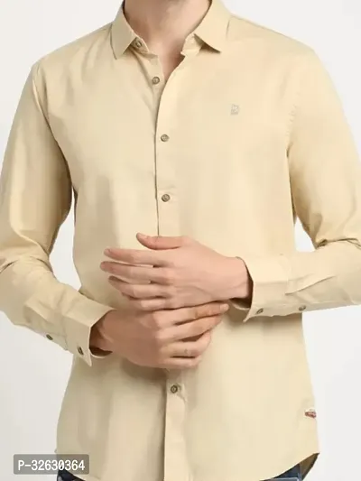 Fabulous Polyester Solid Long Sleeves Casual Shirts For Men-thumb0