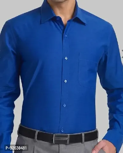 Fabulous Polyester Solid Long Sleeves Casual Shirts For Men-thumb0