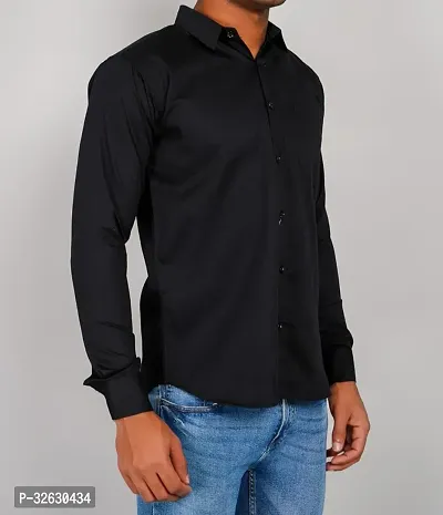 Fabulous Polyester Solid Long Sleeves Casual Shirts For Men-thumb0