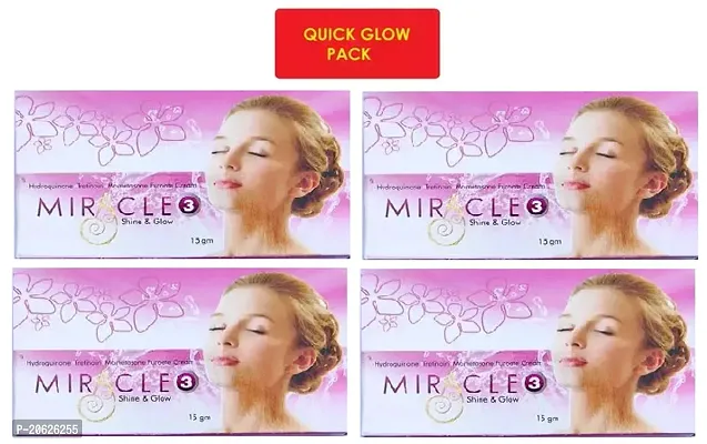 Miracle Night Cream Quick Glow pack of 4pc (15x4)pc