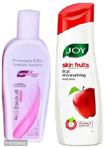 Ketosclap Anti Dandruff shampoo (100)ml with Joy Fruit Body Lotion (100)ml