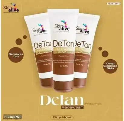 Skin Alive De Tan Face wash for tan removal set of 3pc(75x3)g