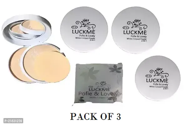 Luckme pofie  lovely witex compact powder (2-in-1) pack of 3pc