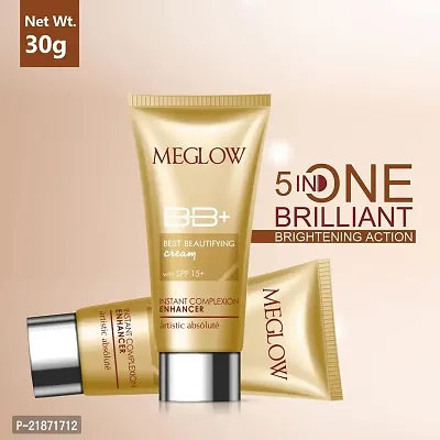 Meglow BB+ Best Beautifying Cream 2pc(30+30)g with 5 in 1 Brilliant Action