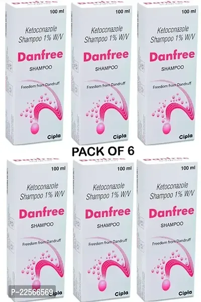 Danfree KETOCONAZOLE 1% SHAMPOO Freedom from Danfree (100ml) Pack of-6-thumb0