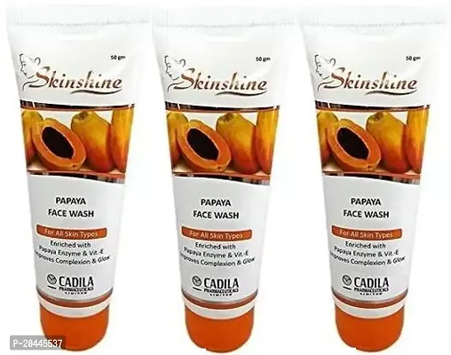 Skin/ Shine Papaya face wash 3 pc (70x3)ml for Acne  Pimple free face-thumb0