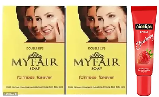 My fair soap set of 2pc (75+75)g with Nicelips Lip Bam (10)g