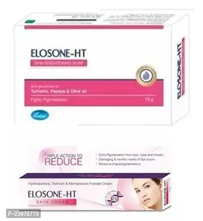 Elosone - HT Soap (75)g with Elosone - HT Cream (15)ml For Anti Acne  Pimple Free Skin