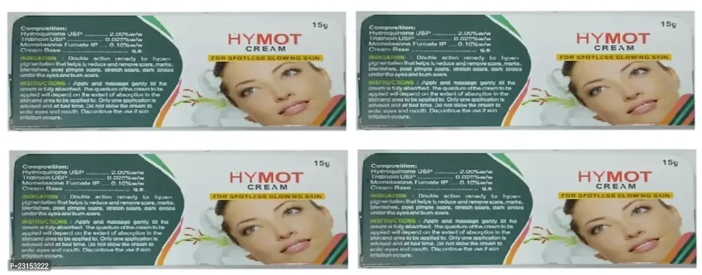 HYMOT face whitening, Post Pimple Scars  Dark circles removing Cream set of 4pc (15x4)g Total weight (60)g