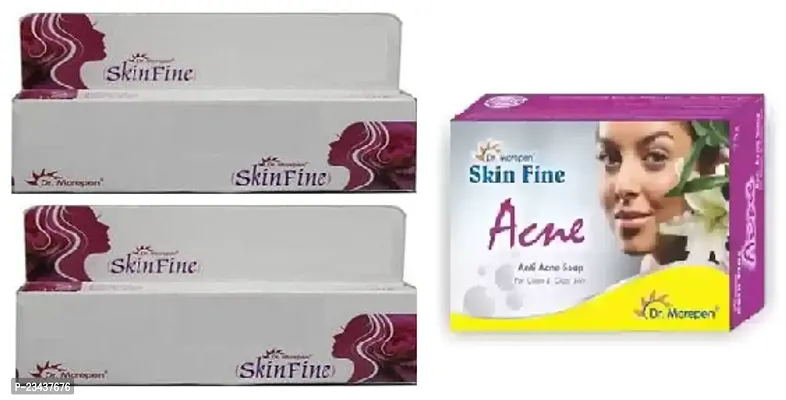 Skin Fine Night Cream 2pc (15x2)g  with Skin Fine Acne Soap (75)g To Remove Acne ,Dark spot  Pimple of Face