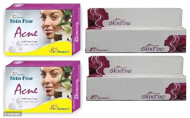 Skin Fine  Acne Soap  2pc (75+75) and Cream 2pc(15+15)g
