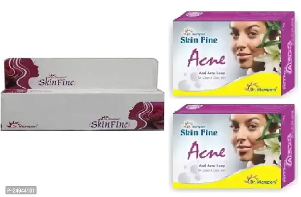 Skin Fine  Cream (15)g and Acne Soap  2pc (75+75)