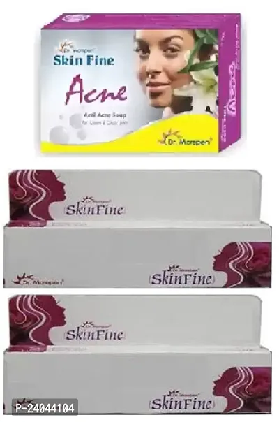 Skin Fine  Acne Soap (75)g and  Cream 2pc (15+15)g For Acne  Pimple free face skin