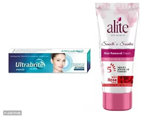 Ultrabrite Face whitening Cream (15)g  with Alite Rose Hair Remover Cream (50 )g-thumb0