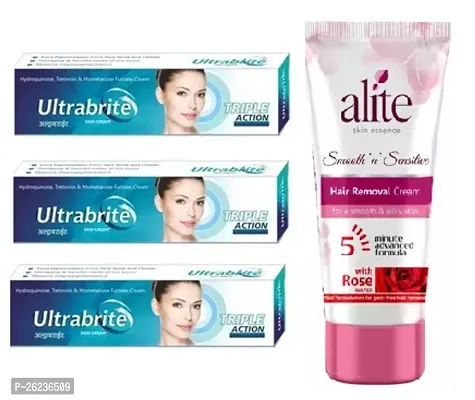 Ultrabrite whitening  Night cream 3pc (15x3)ml  with Alite Hair remover cream (30)ml