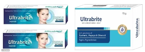 Ultrabrite Triple Action whitening Night cream 2pc (15+15)ml and Soap 1pc(75)g