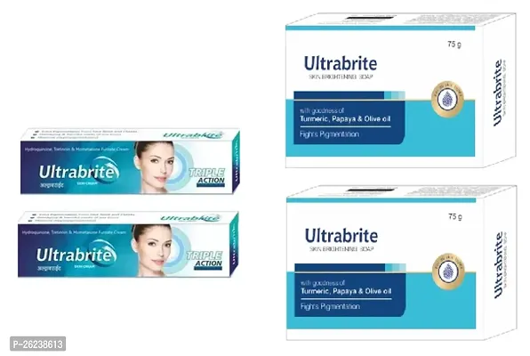 Ultrabrite Triple Action Night Cream 2pc (15x2)ml and Soap 2pc (75x2)g