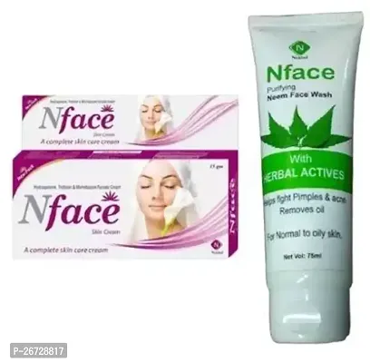 Nface  a complete skin care 1 cream and 1 Neem facewash  set (15+75)g