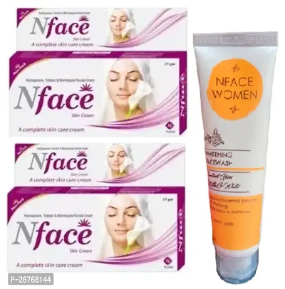 Nface  cream 2pc (15+15) with women face wash(75)g-thumb0