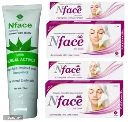 Nface  Neem Facewash  and 2 Cream (70+15+15)g