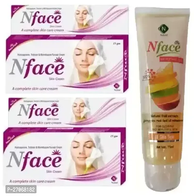 Nface  Dark spot  Pimple Removing whitening Cream 2pc (15+15)g with Fruit Facewash 70g