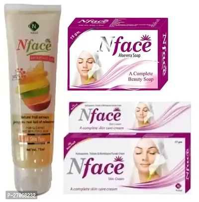 Nface  Dark spot  Pimple Removing Fruit Facewash + Soap + Cream (70+75+15)g