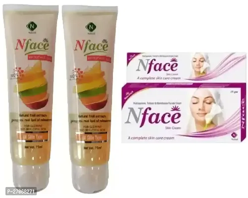 Nface  Dark spot  Pimple Removing Fruit Face wash 2pc (70+70) and Cream (15)g