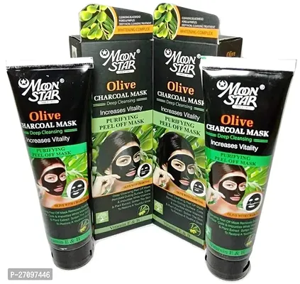 Moon Star Olive Charcoal Peel Off mask 2pc set (100+100)ml-thumb0