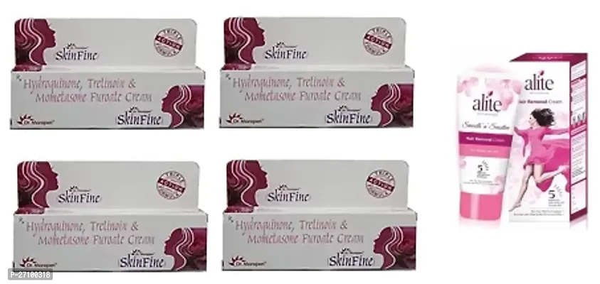 Skin Fine  Night Cream 4pc (15x4)g for to remove Dark circle with Alite Hair removal cream (30)g