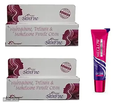 Skin Fine Triple Action whitening Night cream 2pc (15+15)g with Meglow Lip Shiner Lip Bam (15)g-thumb0