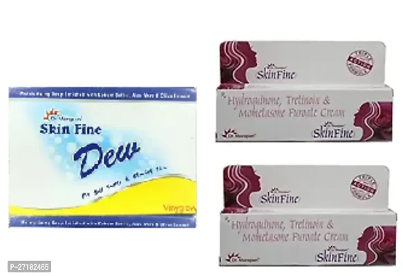 Skin Fine Dew soap 1pc and Cream 2pc (75+15+15)g-thumb0