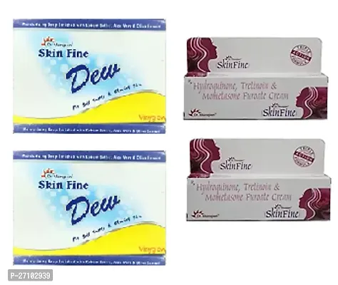 Skin Fine Dew soap 2pc (75+75)g and Skin Fine Cream 2pc (15+15)g-thumb0