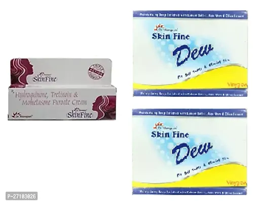 Skin Fine Triple Action 1Cream and 2 Skin Fine Dew soap (15+75+75)g-thumb0