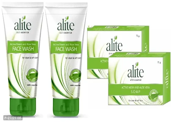Alite Neem Face wash 2pc (70+70)ml with Alite Neem Soap 2pc(75+75)g for soft skin