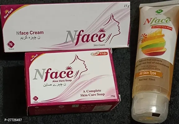 Nface Cream + Soap + Facewash (15+75+70)g for unwanted scars