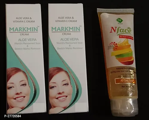 Markmin alovera   Vitamin E cream 2pc (60+60)g with Nface fruit facewash (70)g